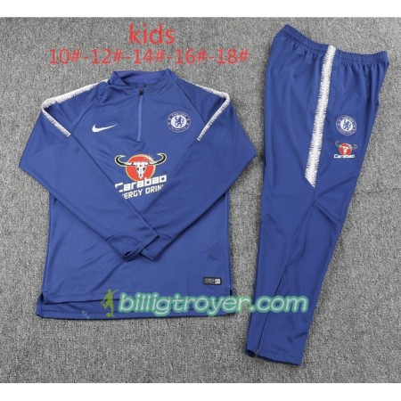 Chelsea Barn Trenings Collegegenser Set Blå II 2018/19